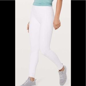 White lulu leggings